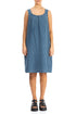 Sleeveless Denim Linen Midi Dress 1
