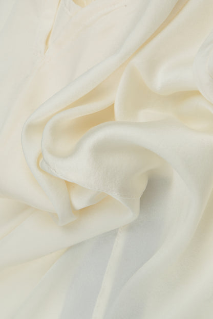 Sleeveless Off White Silk Top 5
