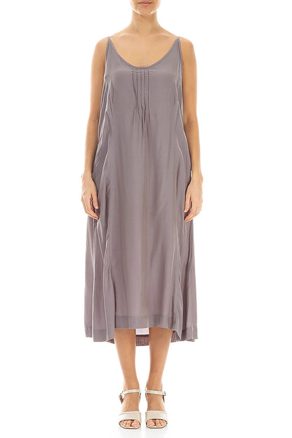 Sleeveless Truffle Silk Bamboo Dress 1