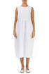 Sleeveless White Pintuck Linen Dress 1