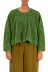 Snap Front Shamrock Green Teddy Cotton Jacket 1