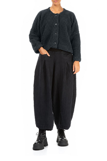 Snap Front Slate Teddy Cotton Jacket 4