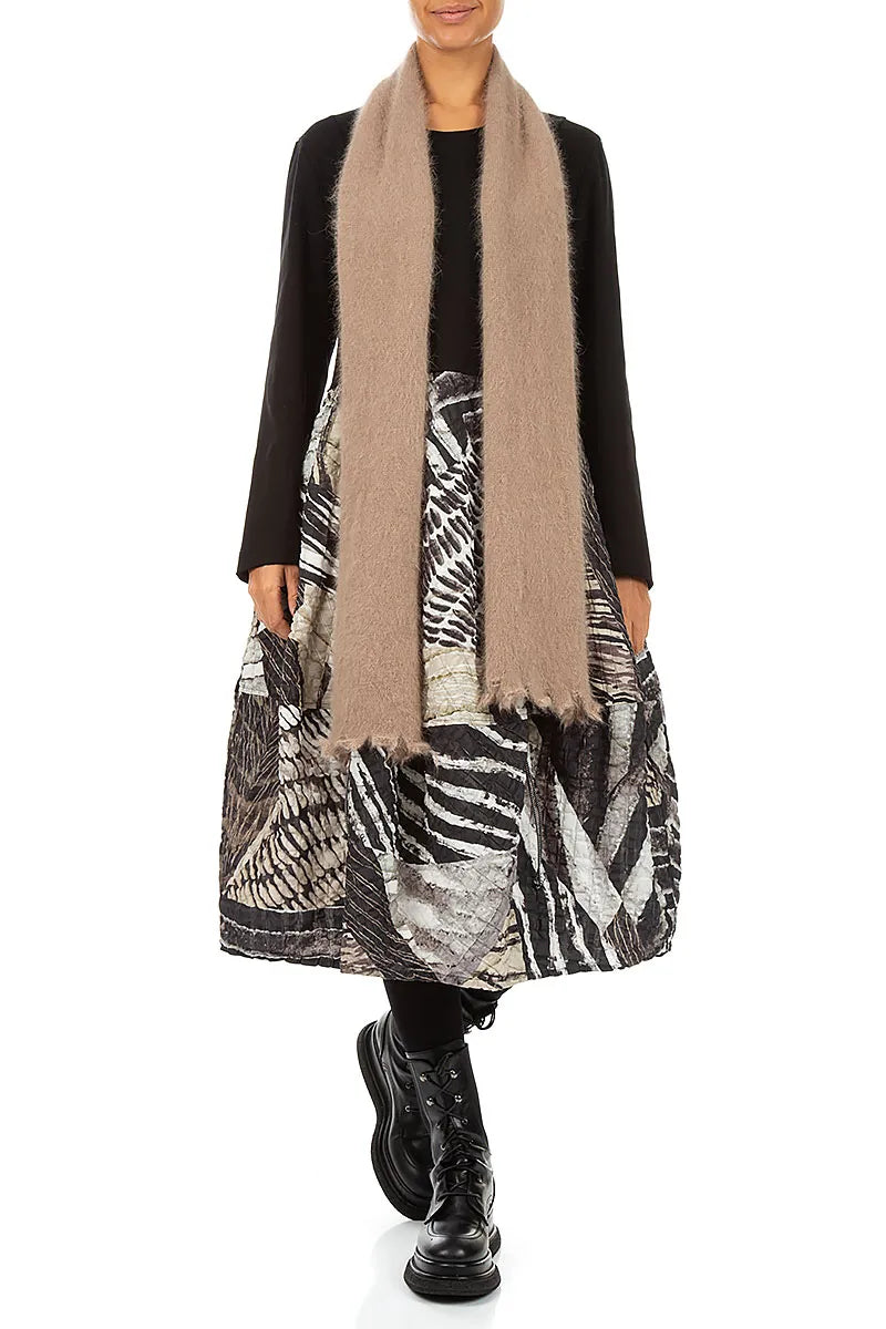 Soft Taupe Angora Scarf 2