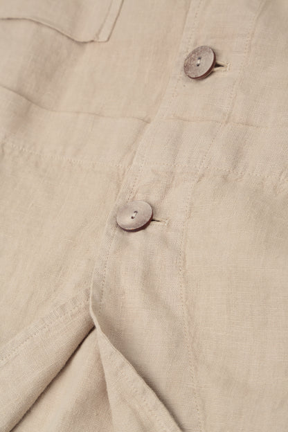 Softly Structured Beige Linen Jacket 5