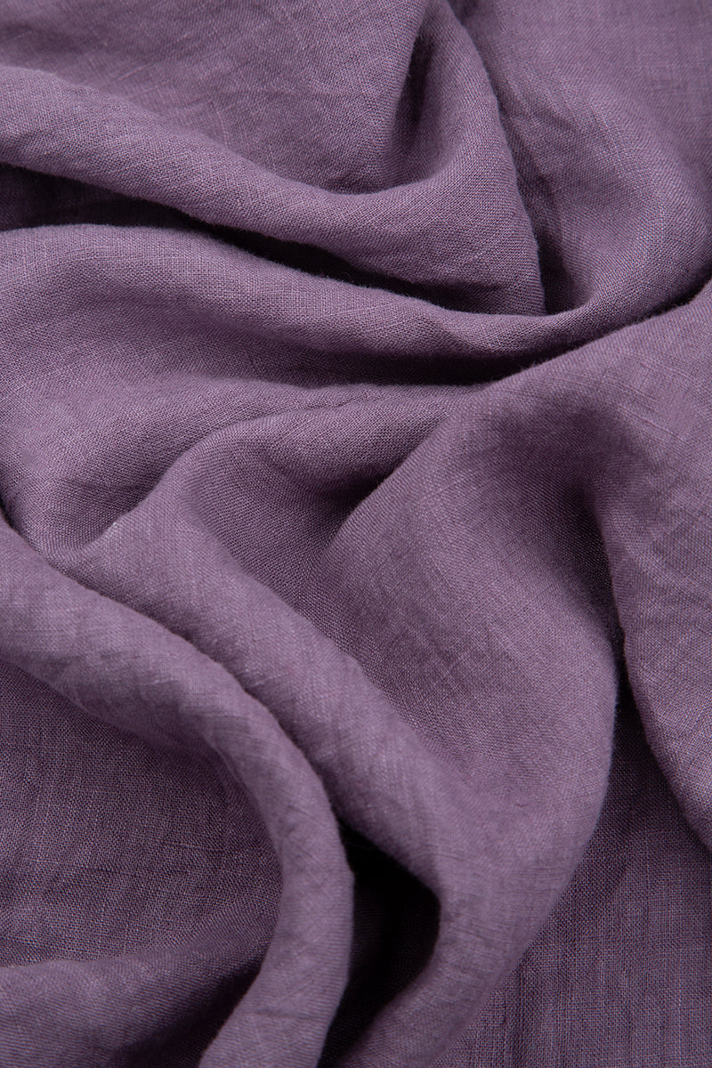 Straight Amethyst Linen Trousers 5
