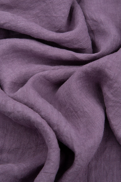 Straight Amethyst Linen Trousers 5