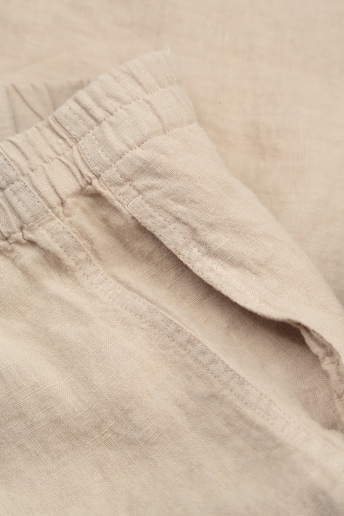 Straight Beige Linen Trousers 4
