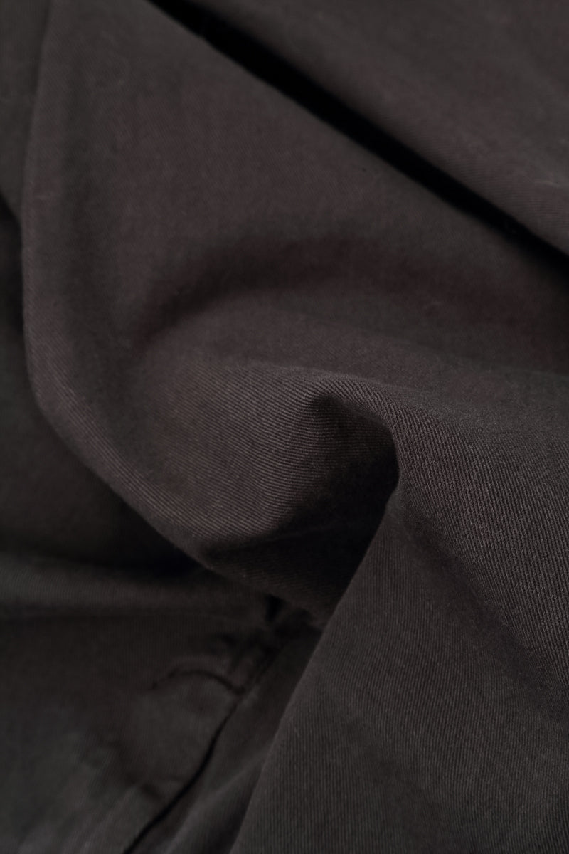 Cropped Truffle Brown Stretch Cotton Trousers 6
