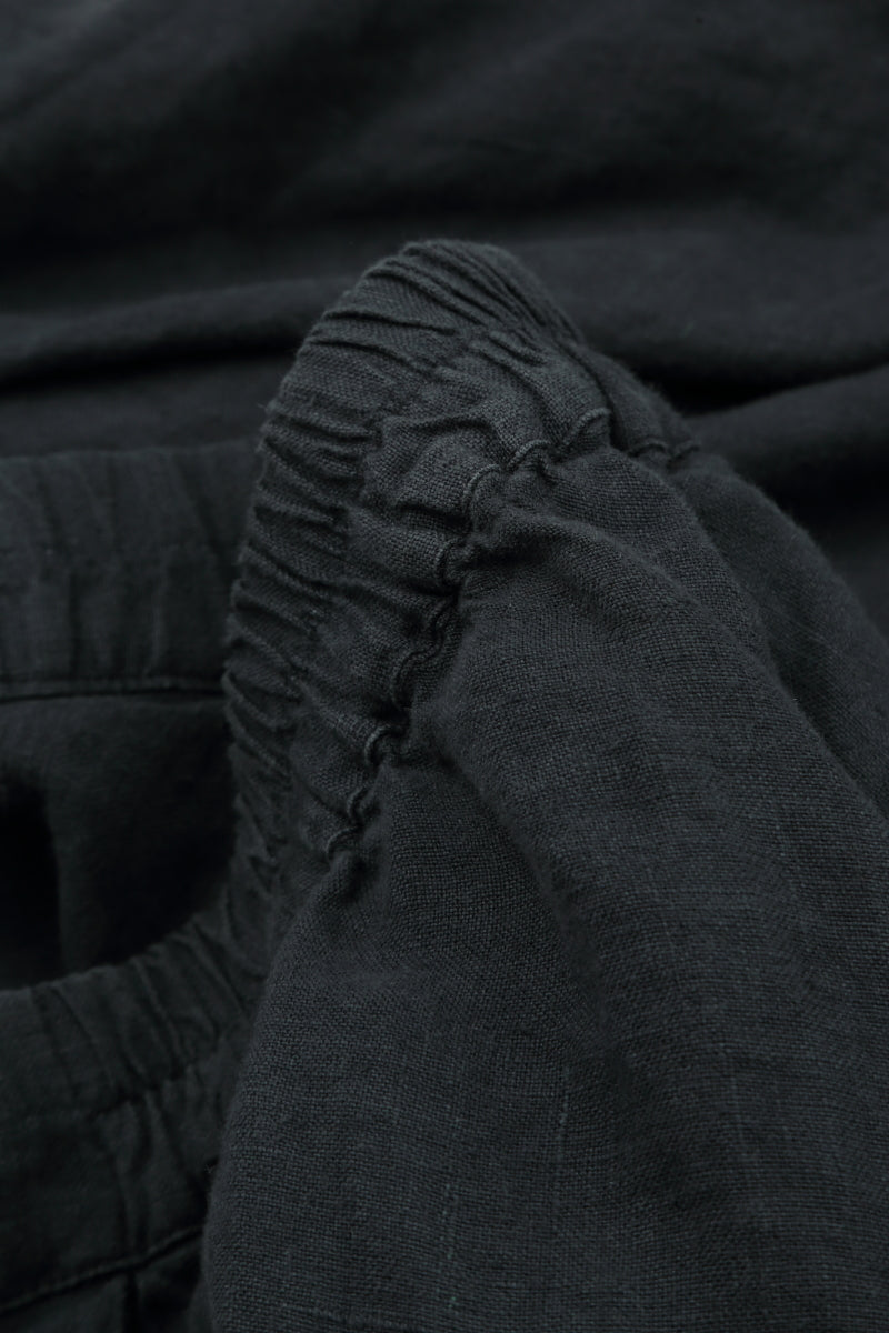 Straight Graphite Linen Trousers 4