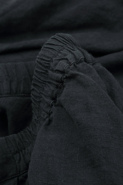 Straight Graphite Linen Trousers 4