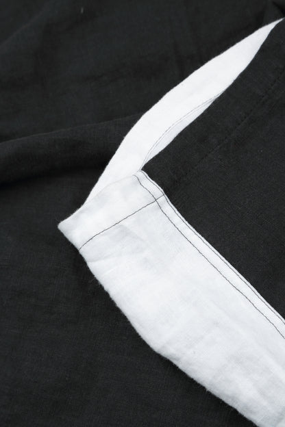 Straight Two-Tone Linen Trousers 10