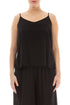 Strappy Black Silk Bamboo Camisole Top 1