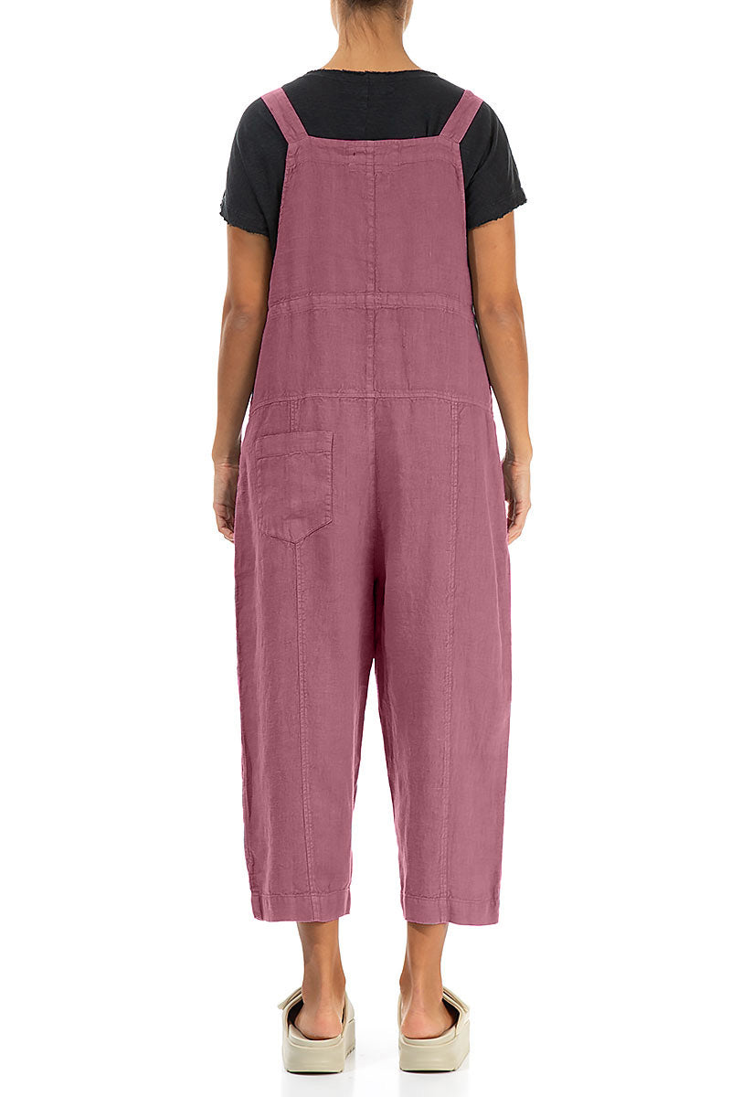 Strappy Mauve Taupe Linen Jumpsuit 2