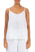 Strappy White Linen Camisole Top 1