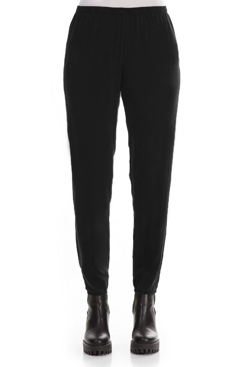 Black Silk Leggings 1