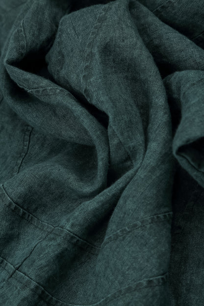 Sweetheart Neck Teal Linen Top 5