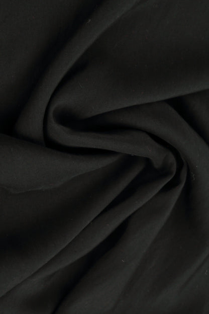 Flared Maxi Black Cotton Dress 5