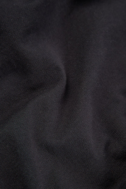 Long Flared Black Cotton Dress