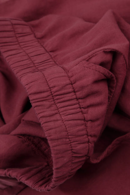 Taper Antique Ruby Cotton Trousers 4