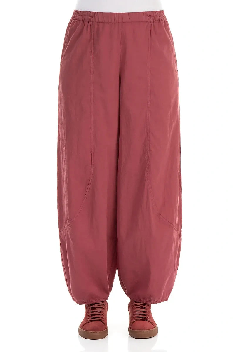 Taper Antique Ruby Cotton Trousers 1