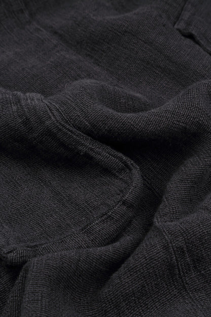 Taper Black Mélange Linen Trousers 5