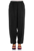 Taper Black Silk Bamboo Trousers 1