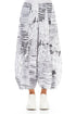 Taper Cropped Wide White Serenity Linen Trousers 1