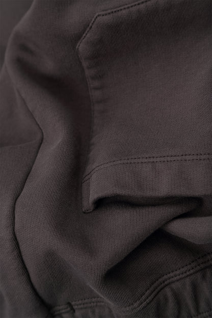 Tapered Charcoal French Terry Cotton Trousers 5