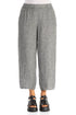 Tapered Grey Mélange Linen Trousers 1