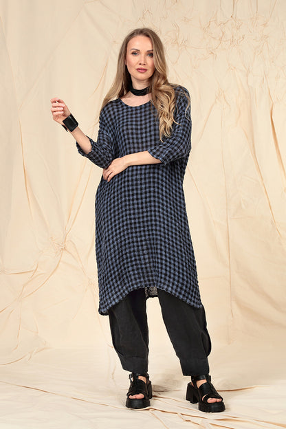 Tapered Pockets Black Linen Trousers 5