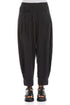 Tapered Pockets Black Linen Trousers 1