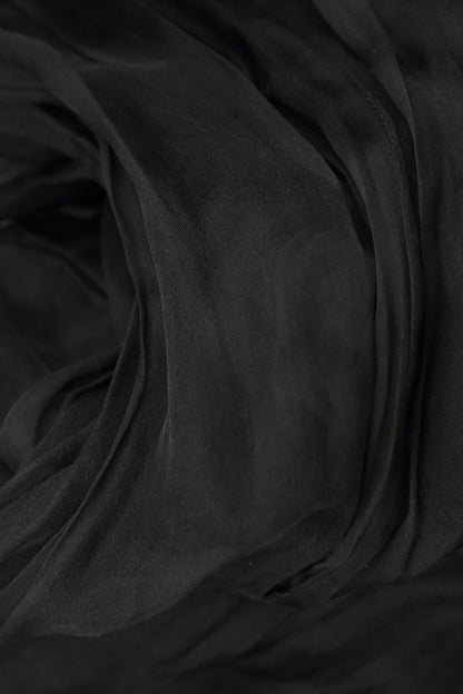 Tie Up Black Silk Chiffon Jacket 5