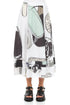 Tiered Hem Tumbled Stone Linen Skirt 1