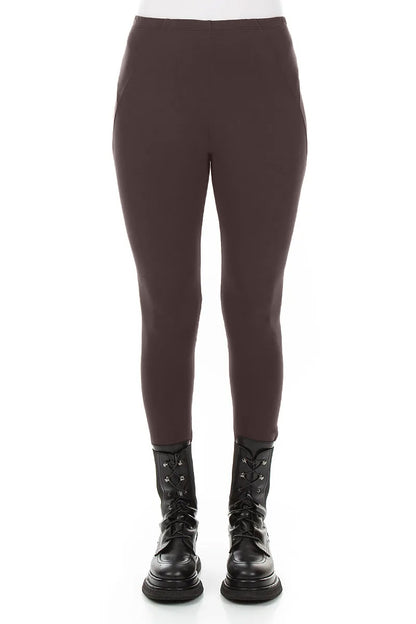 Truffle Brown Cotton Leggings