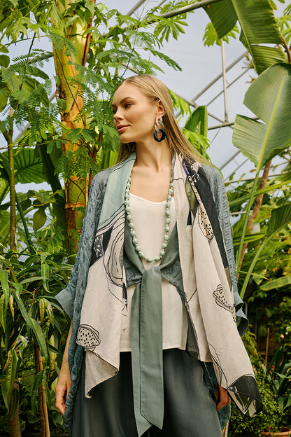 Tumbled Stone Silk Cotton Scarf 5
