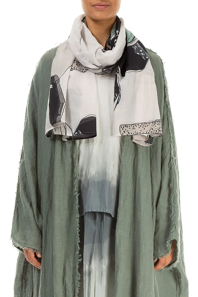 Tumbled Stone Silk Cotton Scarf 1