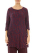 Two Pockets Merlot Circle Silk Linen Tunic 1