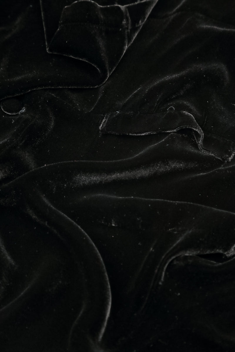 V-Neck Black Silk Velvet Jumpsuit 5