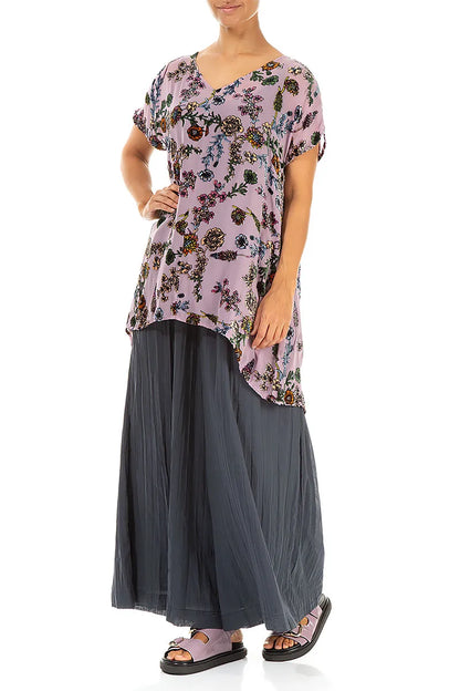 Velvet Blooms Devoré Silk Tunic 4