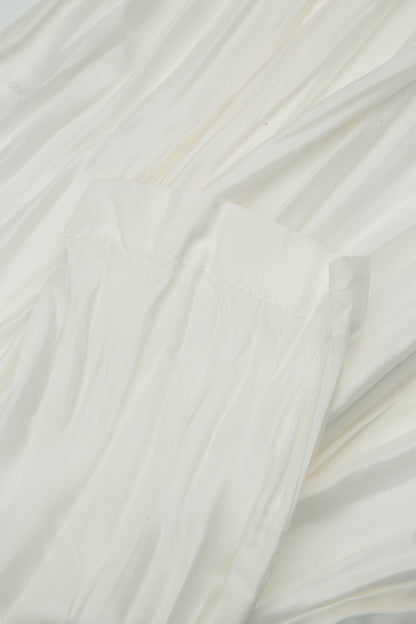 White Crumpled Pure Silk Tunic 5