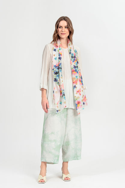 White Crumpled Pure Silk Tunic 6