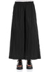 Wide Cropped Black Crumpled Cotton Trousers 1