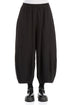 Wide Black Silk Cotton Trousers 1