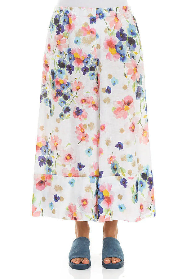 Wide Leg Cuffs Primrose Linen Culottes 1