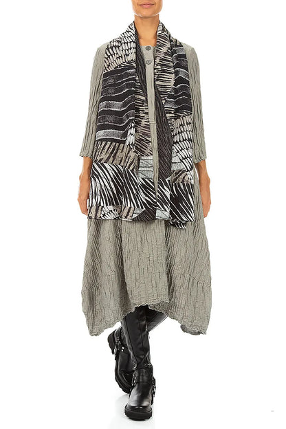 Wild Ink Textured Silk Scarf 2