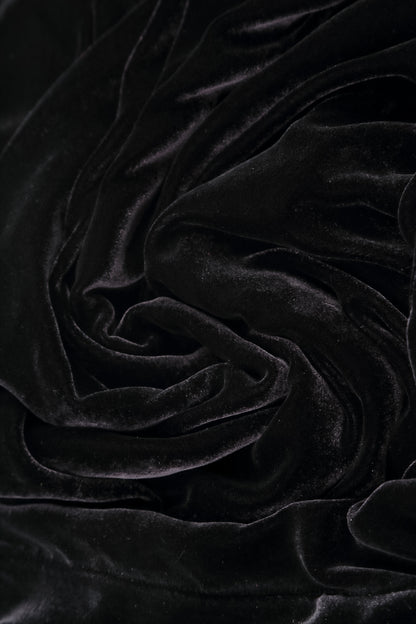 Keyhole Neck Slate Blue Silk Velvet Dress 6