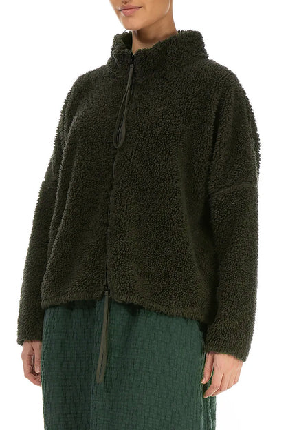 Zips Forest Mist Teddy Cotton Jacket 3