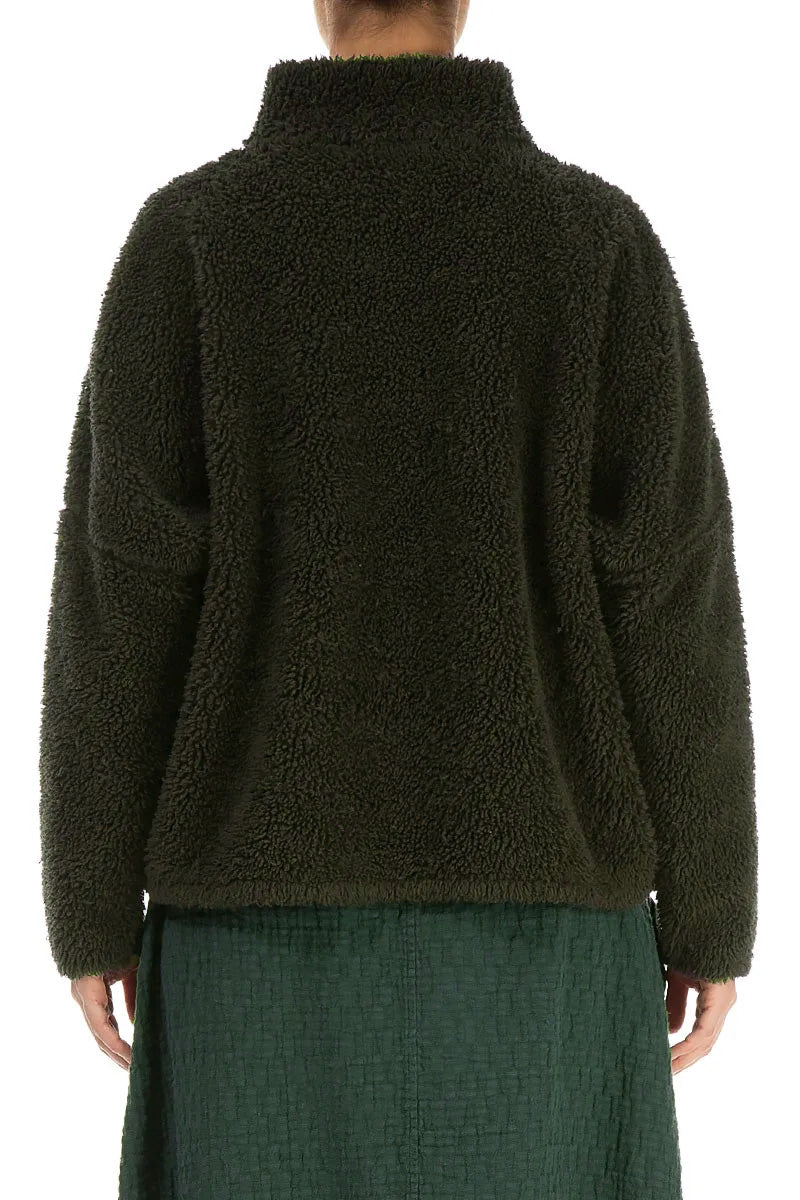 Zips Forest Mist Teddy Cotton Jacket 2