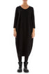Balloon Black Cotton Jersey Dress 1