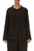 Buttoned Dark Khaki Mélange Linen Jacket 1